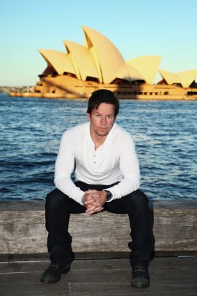 Transformer power: Mark Wahlberg in Sydney.
