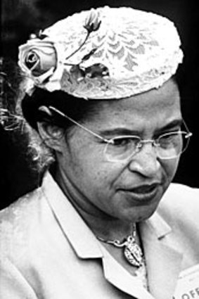 Civil rights figure Rosa Parks.
