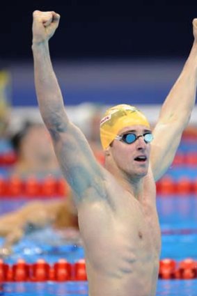 James Magnussen after he won gold in the final of the men's 100-metre freestyle swimming event in the FINA World Championships in Shanghai.