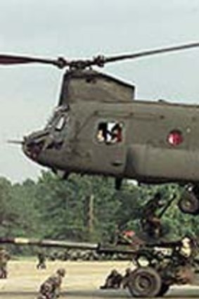 A Chinook helicopter.