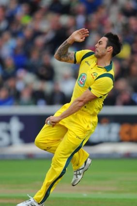 Mitchell Johnson troubled some of England's batsmen, in particular Jonathan Trott, with a feisty combination of speed and bounce in the shorter formats in England.