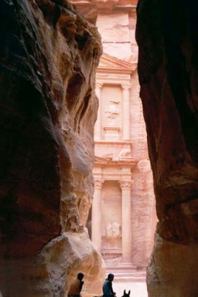The Treasury in Petra famously featured in the film <i>Indiana Jones and the Last Crusade</i>.