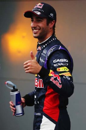 Thumbs up ... Daniel Ricciardo of Australia.