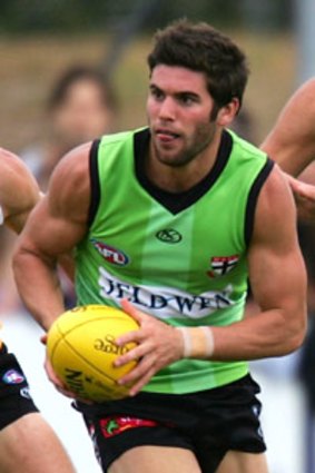 Alistair Smith, who bore the brunt of Jason Akermanis' 'dribbler' slur, in action during a St Kilda intra-club match.