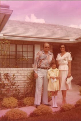 Living in the '70s: Kristin Battista-Frazee with her father Anthony and mother Frances.