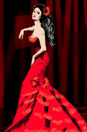Homage to La Dolce Vita ... an artist's drawings of a costume for the lavish production which will be set in 20th-century Spain under the fascist dictatorship of General Franco.