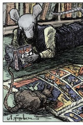 Detail from Art Spiegelman's 1986 graphic novel <i>Maus</i>.
