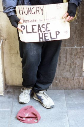 A common sight in most countries, beggars remain relatively rare in Australia.