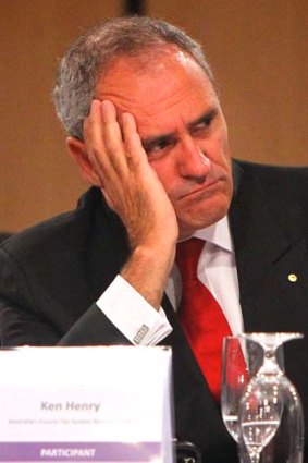 Ken Henry at the Tax Forum at Parliament House in Canberra.