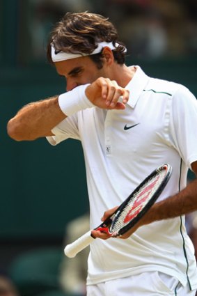 Dumped: Roger Federer last won a slam title in early 2010.