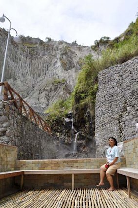 The outdoor sauna at Puning Hot Spring.