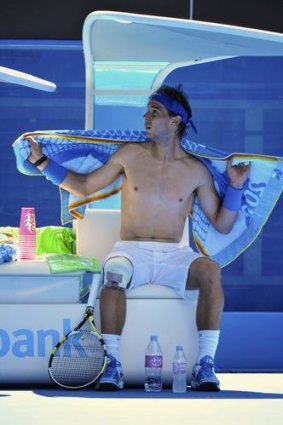 Keeping his cool: Rafael Nadal.