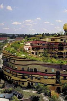The aspirational end of the spectrum: fully integrated architecture, art, urban design and green infrastructure - Hundertwasser's Waldspirale housing in Darmstadt, Germany.