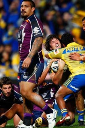 Happy days: Eels veteran Nathan Hindmarsh has credited his former coach with teaching him discipline and professionalism.