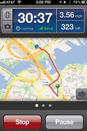 A screenshot of RunKeeper for iPhone.