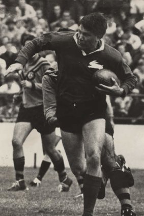 On the charge: Ron Coote for the Rabbitohs in 1969.