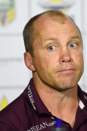 Geoff Toovey looks on during the post match press conference.