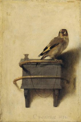 Lone bird ...  Carel Fabritius' work is one of a handful of pieces that survived a gunpowder storehouse explosion in 1654 that killed the painter, destroyed his workshop and devastated the city of Delft.