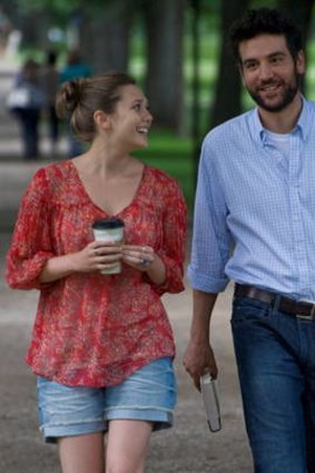 Josh Radnor (right) hooks up with ingenue Elizabeth Olsen when he returns to his old college in <i>Liberal Arts</i>.