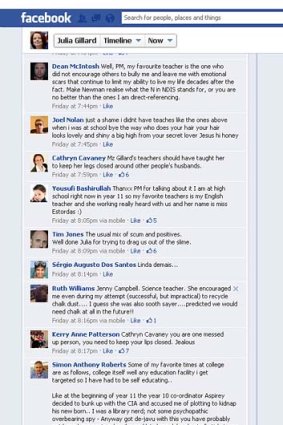 "Tiny minority" ... negative comments on the Facebook exchange between the public and Prime Minister Julia Gillard.