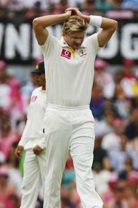 Shane Watson was economical but unthreatening with the ball on day three.