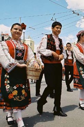 The Kazanlak rose festival parade.