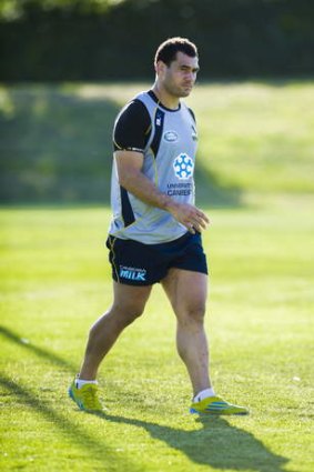 George Smith during training on Tuesday afternoon.