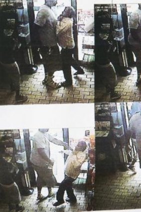 Images from the CCTV footage released by the Ferguson Police Department.