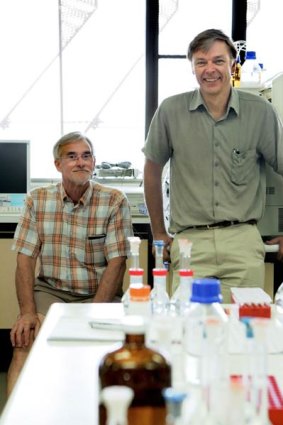 Victoria University researchers Associate Professor Maurie Trewhella (left) and Professor Andrew Smallridge.