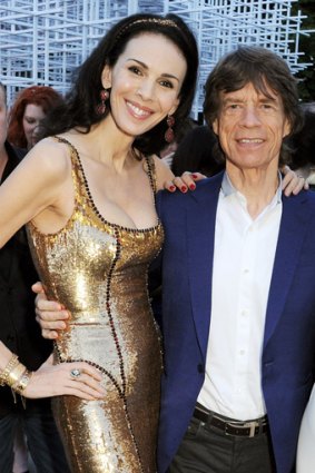 L'Wren Scott with Mick Jagger.