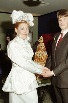 Debbie Ryan and Rob McBride at their wedding at Eclipse Cafe, Carlton.