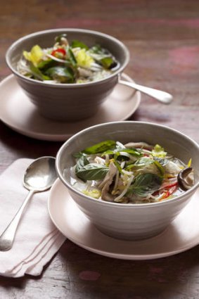 Fragrant ... Vietnamese chicken and rice noodle soup.