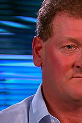 Disgraced former agent Ricky Nixon, interviewed on <i>Sunday Night</i>.