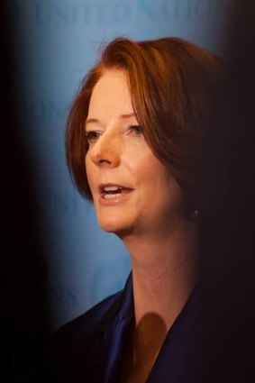 Julia Gillard noted Australia's record on peacekeeping in her pitch for a Security Council role.