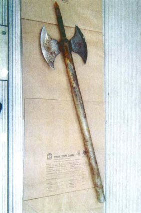 Blow by blow ... the axe that Matthew Milat used to kill David Auchterlonie.