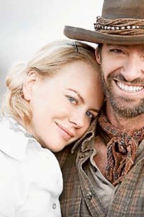 Nicole Kidman and Hugh Jackman in <em>Australia</em>.