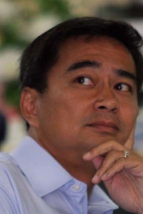 Defeated Thai Prime Minister Abhisit Vejjajiva.