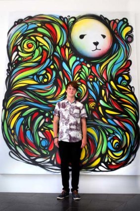Oliver Reade with the street-art inspired <i>Amulet</i>.