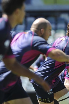 The Brumbies exchanged some friendly fire at training.

