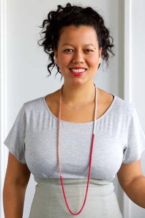 Mahalia Barnes in her Redfern apartment.