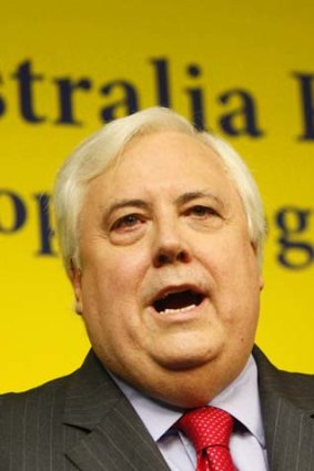 Picking his team: Clive Palmer.