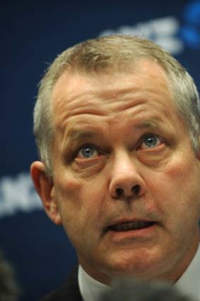 ANZ Bank CEO Philip Chronican at a press conference to respond to the Federal Court's ruling on bank fees and charges.