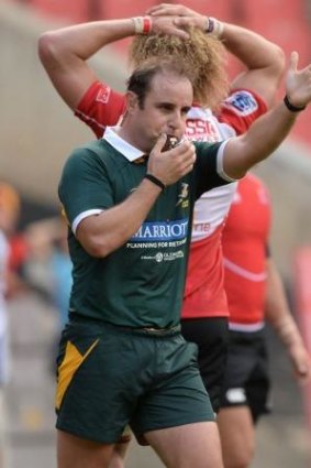 South African referee Stuart Berry.