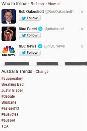 #suppository: trending on Twitter.