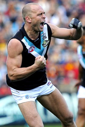 Class act: Port Adelaide’s Chad Cornes will play his last match on Saturday night.