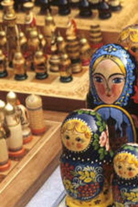 Souvenir city … matryoshka dolls are a traditional gift.