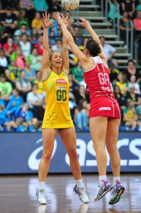 Clare McMeniman during her international debut against England in Canberra last week.