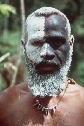 A Papuan tribe member.