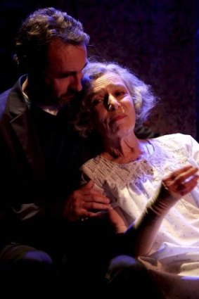James Lugton and Anna Volska as Son and Mother in <em>Unholy Ghosts</em>.