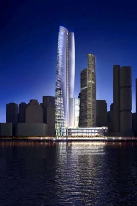 All that glitters: The proposed design for the casino at Barangaroo.